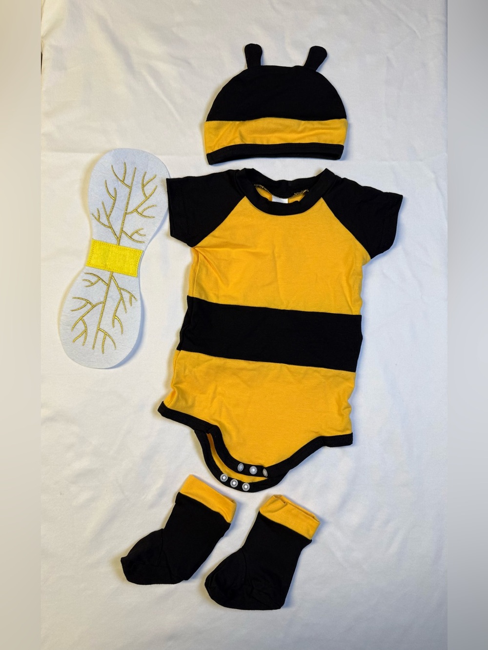 Yellow & Black Baby Bee Costume Set